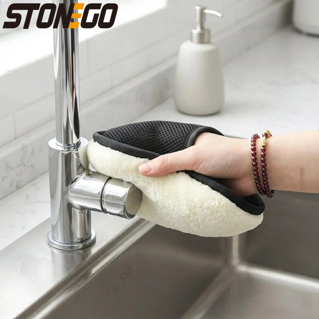 Car Detailing Wash Mitt Microfiber Wool - Premium Mikrofaser Auto-Reinigungshandschuhe Waschhandschuh für Fahrzeugpflege