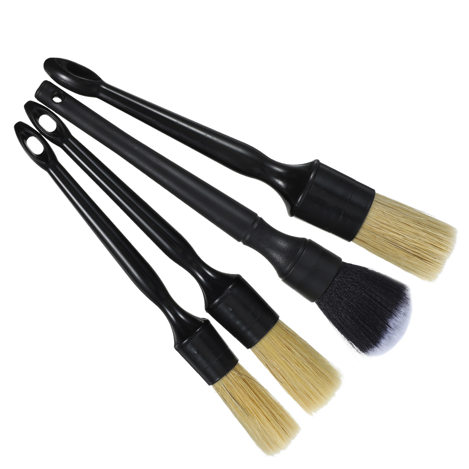 Car Detailing Brush Set Boar Hair Interior - 1 Set Wildschweinborsten-Detailbürste, weiches Reinigungswerkzeug für