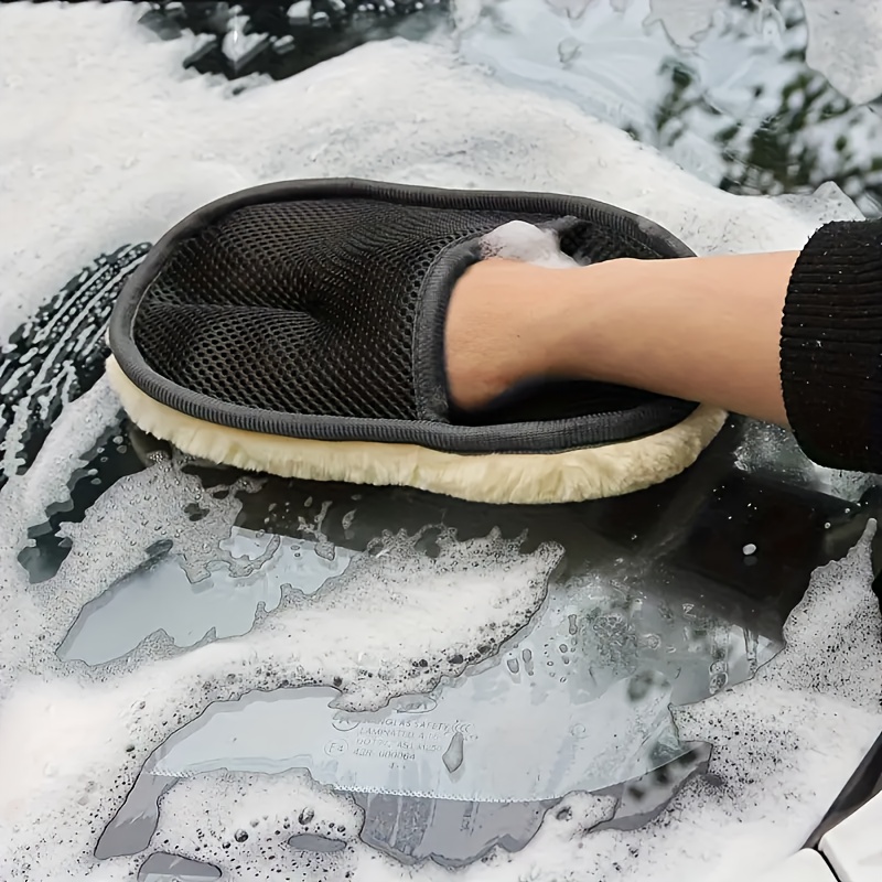 4 Stück Mikrofaser-Woll-Autowa – Car Detailing Wash Mitt Microfiber Wool Bewertung und Preis