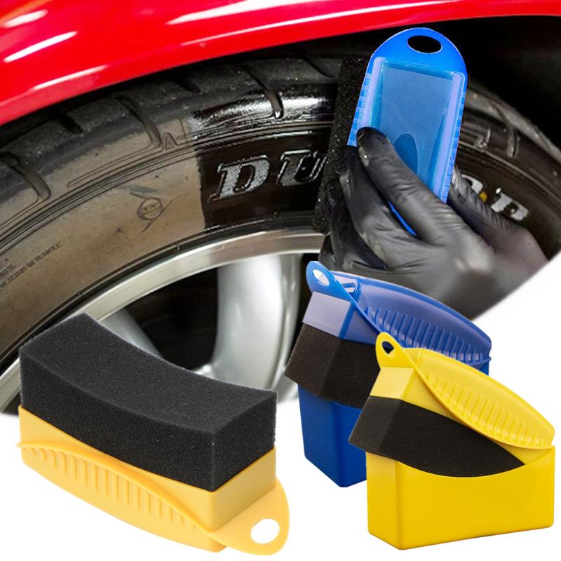 Gebogener Reifenglanz-Applikat – Tire Shine Applicator Curved Sponge Brush Bewertung und Preis