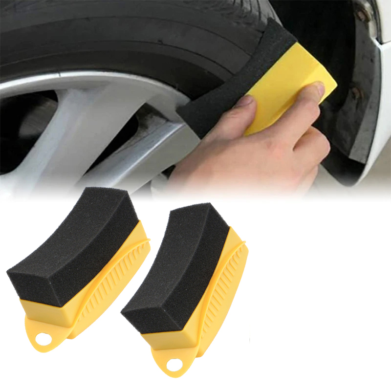 Gebogener Reifenglanz-Applikat – Tire Shine Applicator Curved Sponge Brush Bewertung und Preis