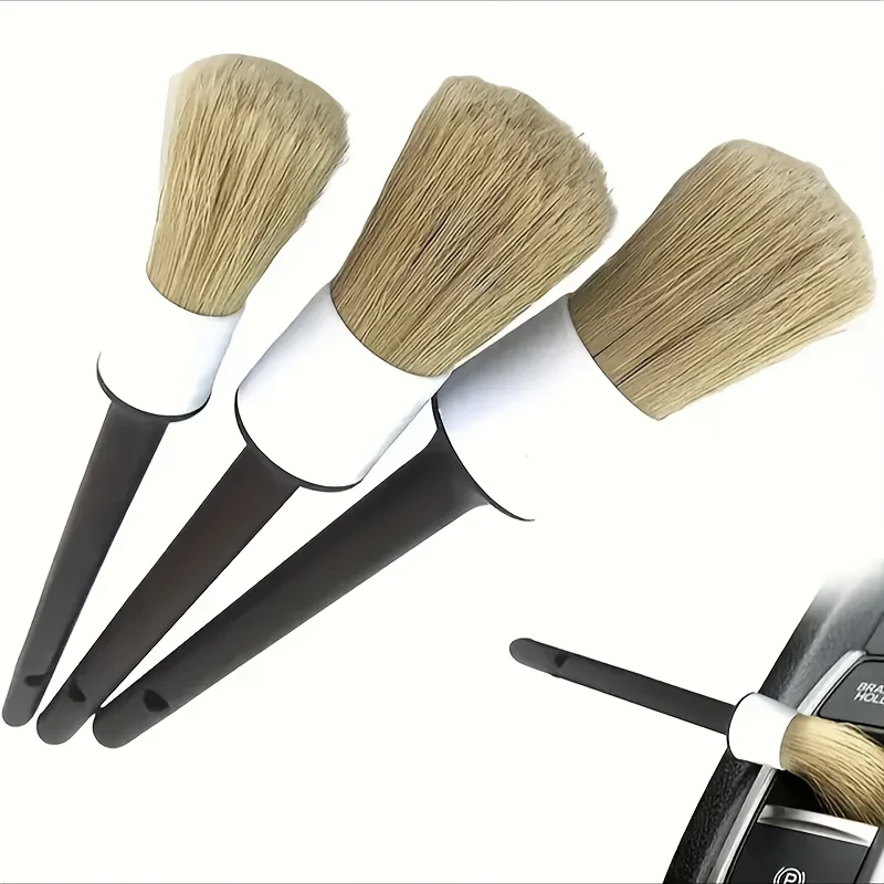 3-teiliges Wildschweinborsten- – Car Detailing Brush Set Boar Hair Interior Bewertung und Preis