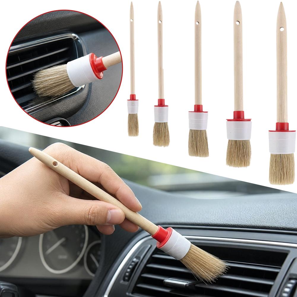5-teiliges Auto-Detailing-Bürs – Car Detailing Brush Set Boar Hair Interior Bewertung und Preis