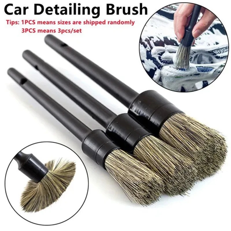 50er-Set 3-teilig Auto-Detaili – Car Detailing Brush Set Boar Hair Interior Bewertung und Preis