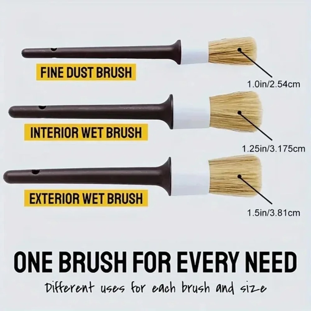 Innen- und Außen-Autopflegebür – Car Detailing Brush Set Boar Hair Interior Bewertung und Preis