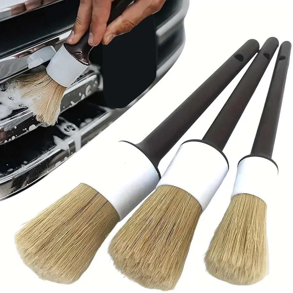 3-teiliges Auto-Innen- und Auß – Car Detailing Brush Set Boar Hair Interior Bewertung und Preis
