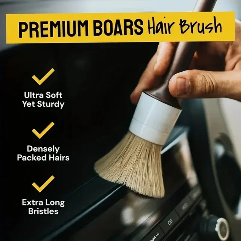 3-teiliges Auto-Detailing-Bürs – Car Detailing Brush Set Boar Hair Interior Bewertung und Preis