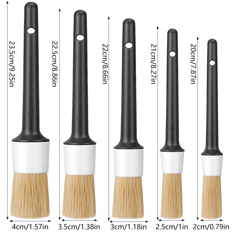 3/5-teiliges Autopflege-Bürste – Car Detailing Brush Set Boar Hair Interior Bewertung und Preis