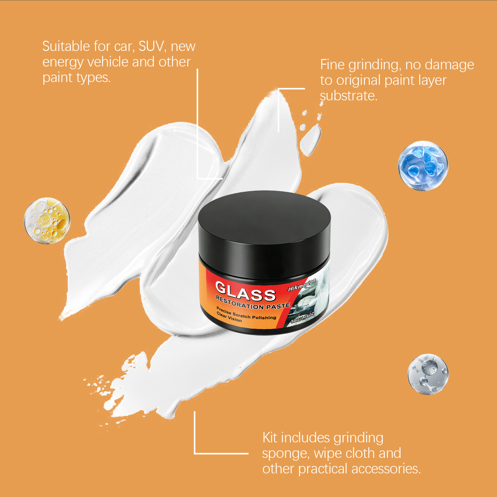 50g Autoglas-Polierpaste, Ceri – Glass Polishing Cerium Oxide Scratch Kit Bewertung und Preis
